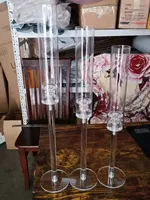3 Pcs  Acrylic Candlestick Centerpieces Road Lead Candelabra Centerpieces Wedding porps Christmas deco