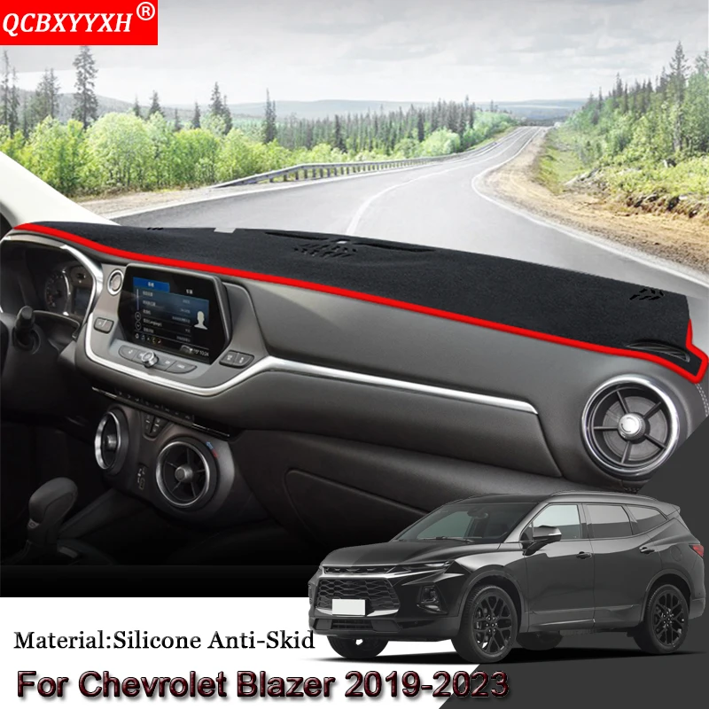 Car Styling Auto Dashboard Protective Mat Shade Cushion Pad Rose Carpet Mat Cover Accessories Fit For Chevrolet Blazer 2019-2023