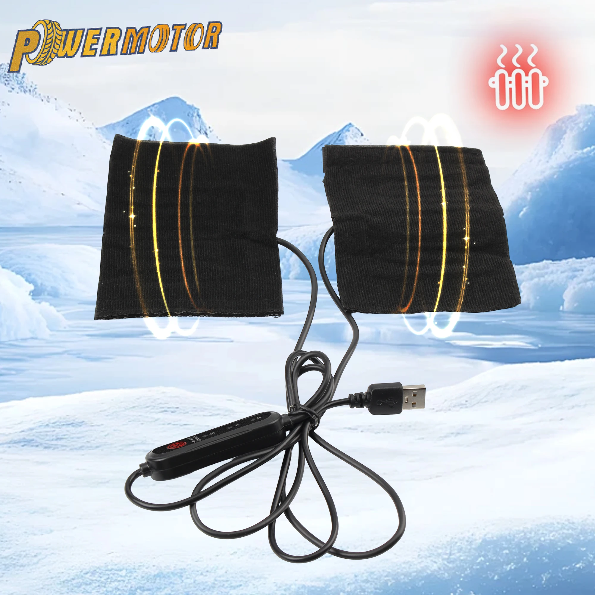 12V USB Motorcycle Heating Handlebar Cover 3 Gears Heated Handgrips Electric Heated Handle Cover for Scooter ATV ADV Moped Parts