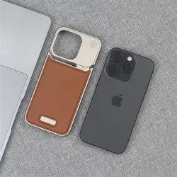 For Samsung S25 Ultra Leather Borderless Phone Case For iPhone 17 15 14 16 Pro Max Heat Dissipation Aromatherapy Anti Drop Case