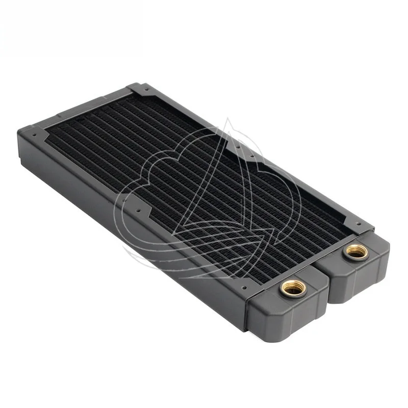 PC Water Cooling Heat Exchanger 14 Flat Pipe Copper Radiator with 12cm Fan Position