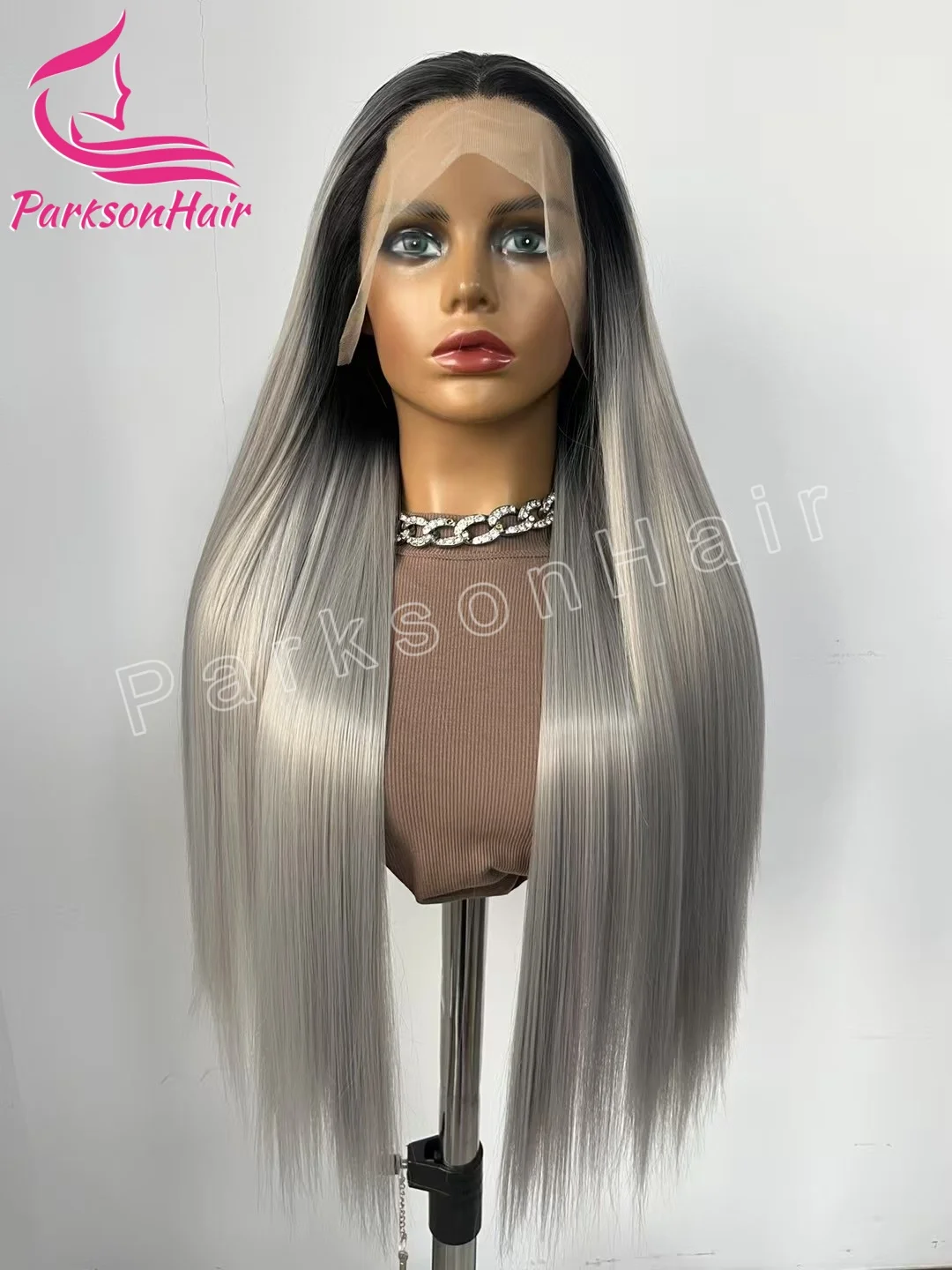 فضي رمادي الفيتنامية باروكة من شعر طبيعي الجسم موجة 13x6 HD الدانتيل الشفاف الجبهة قبل قطعها للنساء باروكة من شعر طبيعي جذور داكنة