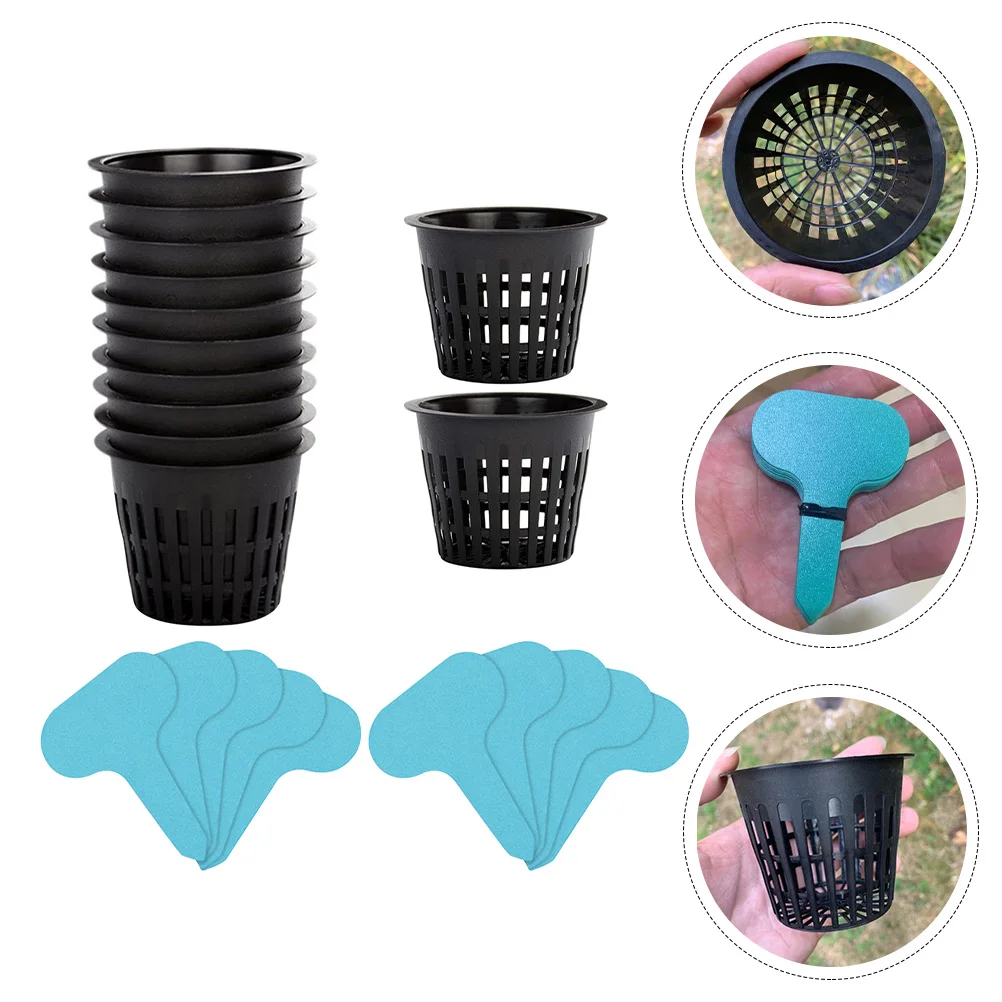 

1Set Plant Nursery Net Cup Plastic Breathable Practical Loading Garden Use Soilless Culture Net Pots Planting Cup Holder