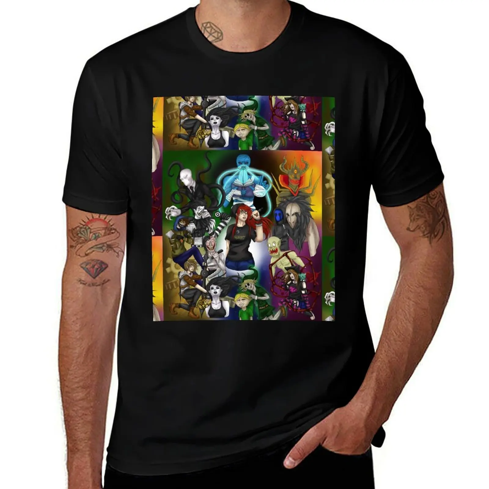 

Creepypasta: Rise Of The Creator. T-Shirt Outdoor Work Short Sleeve Top