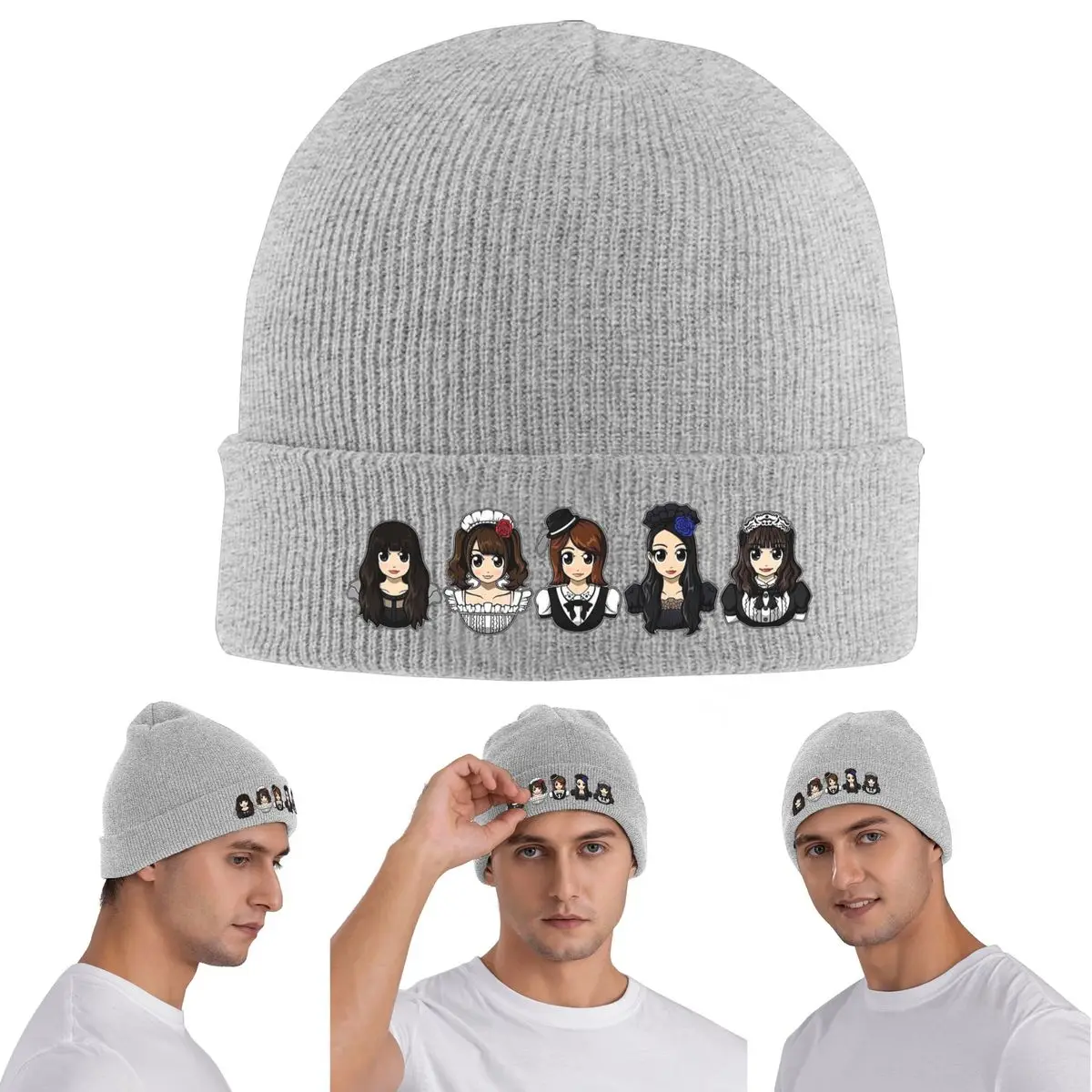 

Band Maid Japan Metal Rock Теплая вязаная шапка Зимняя вязаная шапка Skullies Шапки Хип-хоп Шапки для унисекс