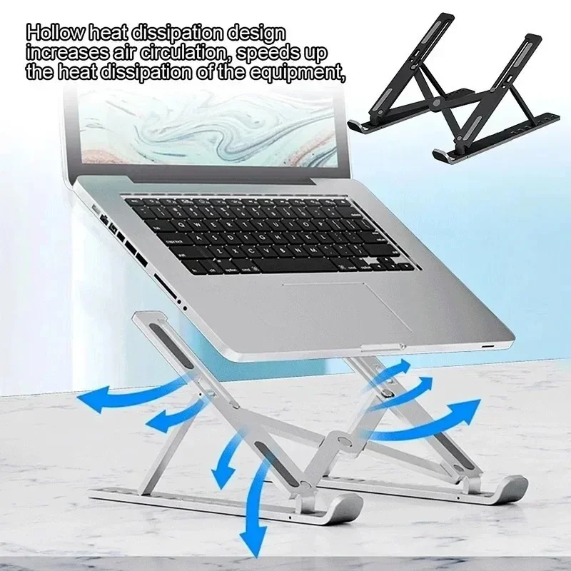 Portable Laptop Stand Tablet Holder For Computer Foldable Support Base Cooling Pad Lifting Plate Desk Office Accessories image 4