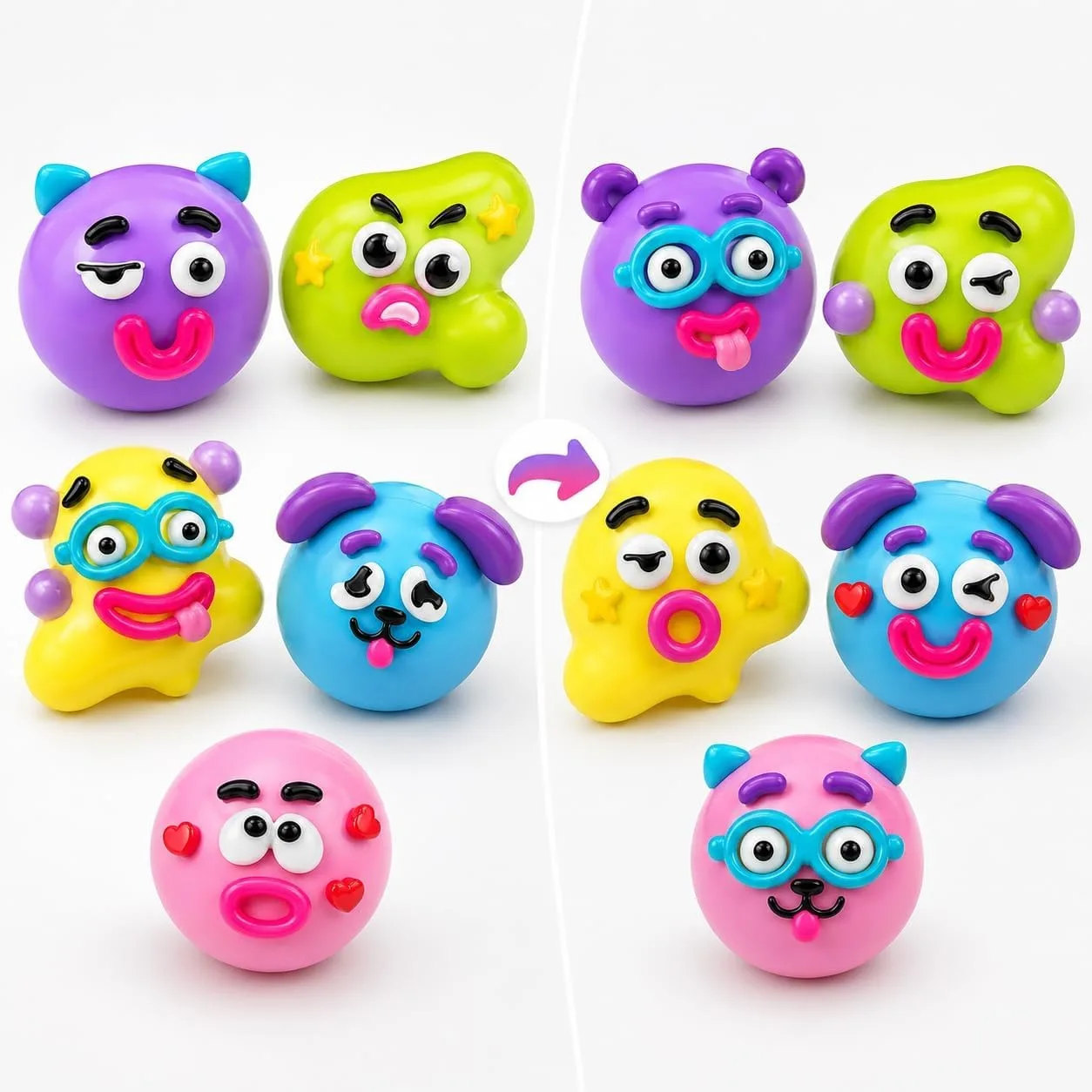 Hundegesicht-Squishy-Spielzeug, weich, formbar, niedlich, langsam aufsteigend, Quetschspielzeug, entspannendes sensorisches Fidget-Spielzeug für Erwachsene, Zuhause, Büro, Spiel, Geschenk ﻿ – Detail 4