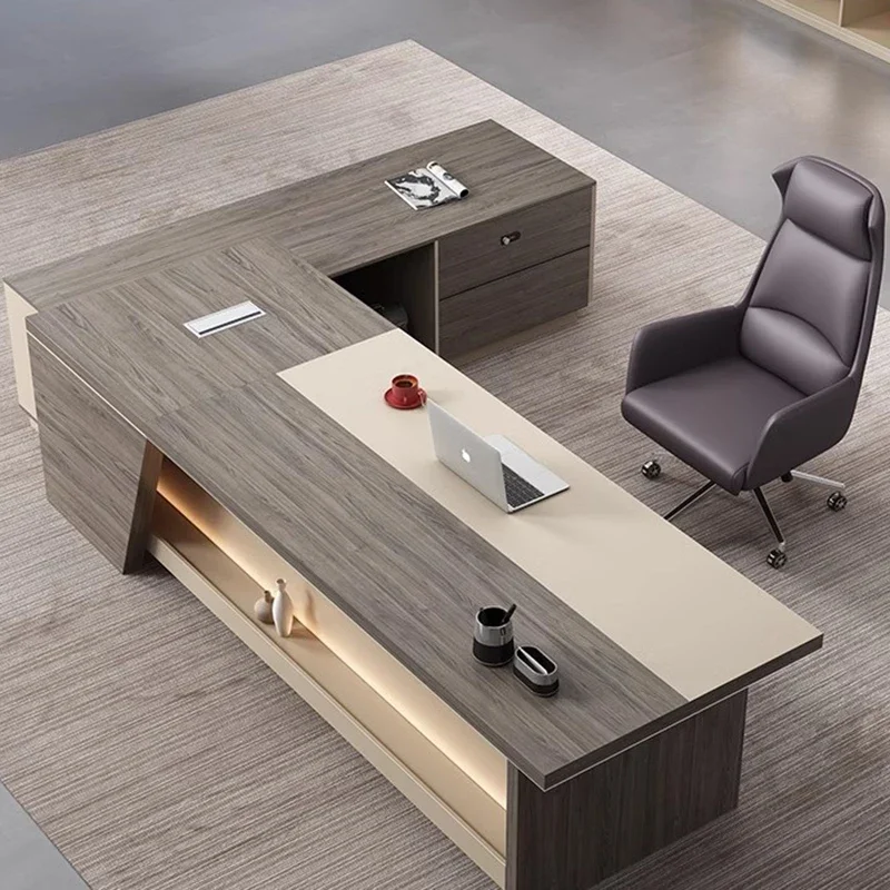 Simple Design Corner Office Desks Computer Modern Storage With Drawers Office Desks Manager Minimalist Furniture Scrivanie LLOD