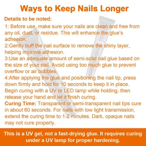 नाखूनों पर लगाने के लिए सॉलिड नेल ग्लू नेल टिप्स जेल, मैनीक्योर एक्सटेंशन के लिए ऐक्रेलिक नेल जेल, झूठे नाखूनों पर लंबे समय तक चिपकने वाला गोंद 8 best sales नाखूनों पर गोंद लगाएँ - №3