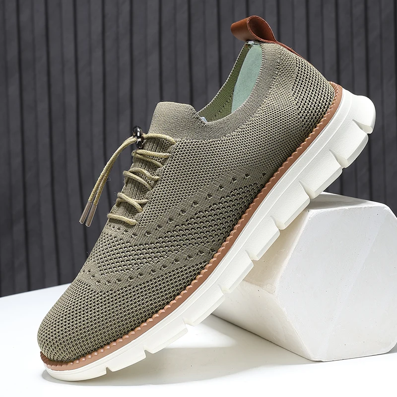 

New Men Casual Shoes Fashion Breathable Mesh Walking Shoes Gentry Outdoor Sneakers Fitness Vulcanized Flat Shoes Size EU39-EU48