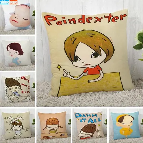 Yoshitomo Nara Pillowcase Square Christmas Zipper