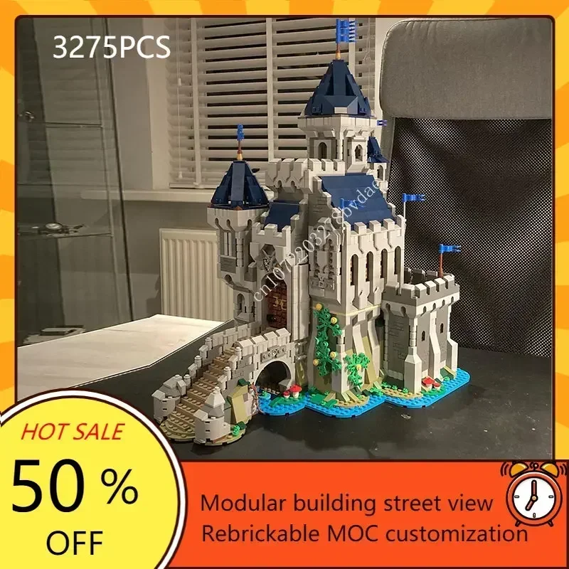 

Black Falcon Knight Castle MOC Creative Medieval Architecture Castle Model Building Blocks Architecture Assembly Model Toy Gift