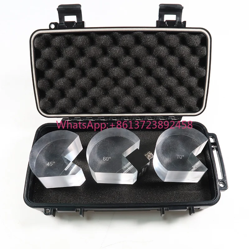 AWS Probe(normal Crystal) 0.625*0.625 Inch + Wedge 70 60 45 for Ultrasonic Flaw Detecor/AWS Angle Beam Probe