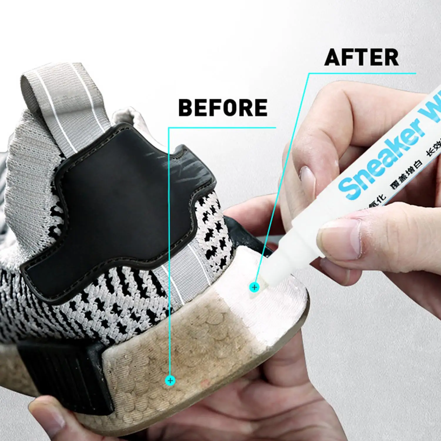 

Waterproof Pen Stain Removal Tool Stain Remover Pen For Shoes Anti-Oxidation Sneakers Complementary Color Yellow Go White Repair