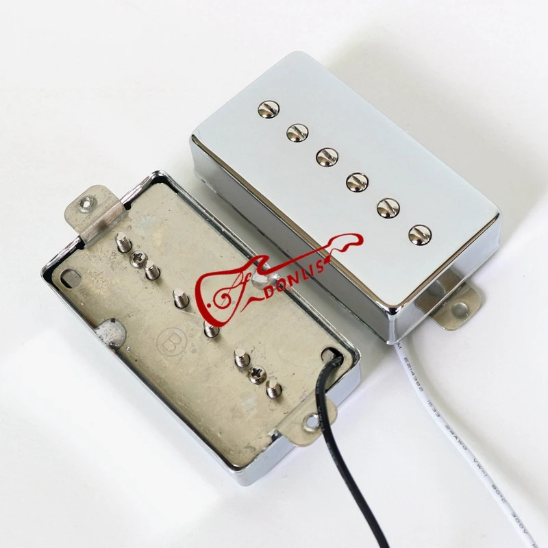 Donlis P90 Style Humbucker Size Alnico Magnet LP جيتار لاقط مع غطاء فضي من النيكل ولوح أساسي