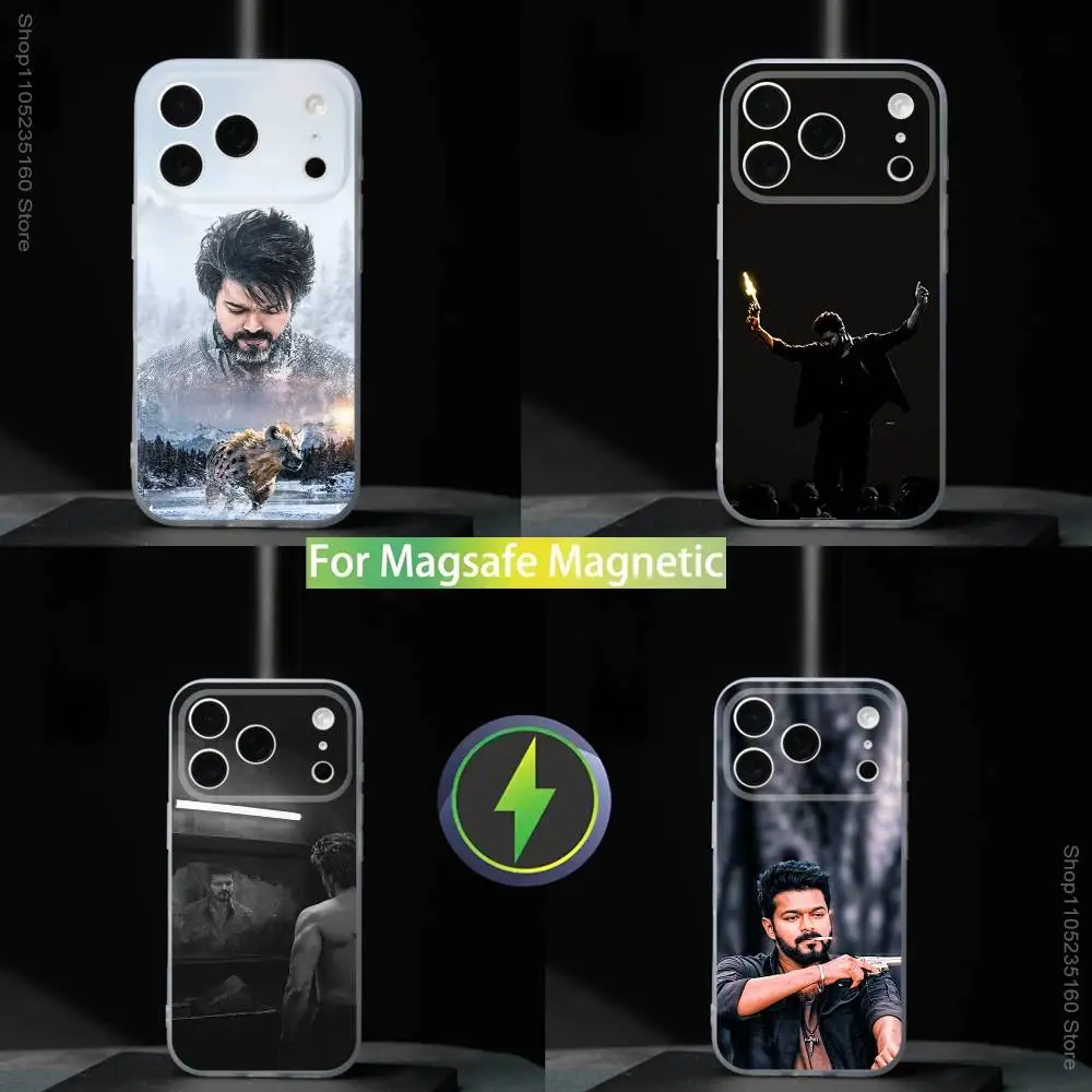 

T-Thalapathy V-Vijay Actor Phone Case For iPhone 17,16,15,14,13,12,11,Pro,Max,Plus,Mini,SE4,E For Magsafe Wireless