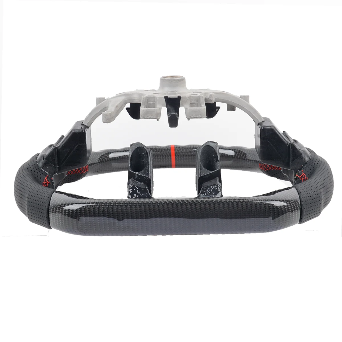 ل دودج رام 1500 2500 3500 2013 2014 2015 2016 2017 2018 ريال ألياف الكربون عجلة القيادة عجلة سباق جلدية مثقوبة #4