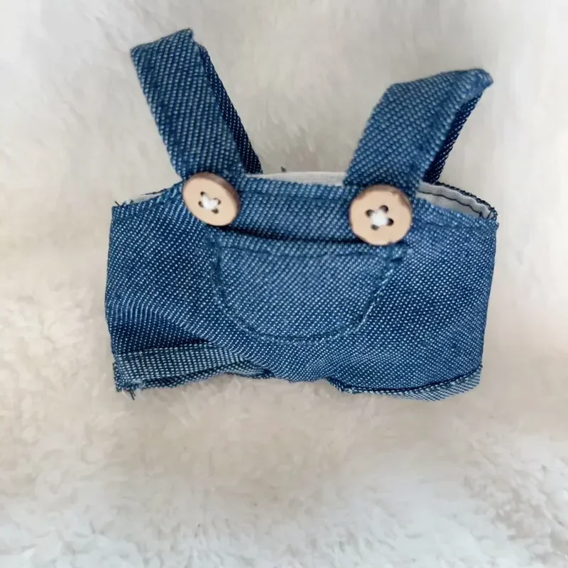 Hot Labubu Poppenkleertjes Mode Kleding Revers T-shirt Jeans Voor 17 cm Poppenkleertjes Poppen Accessoires Schattige Kleine Kleding