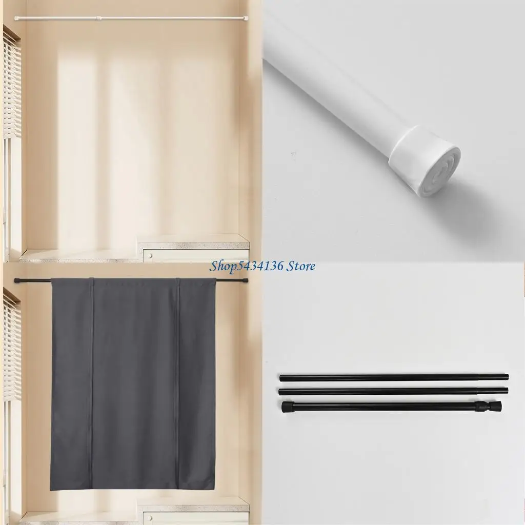 Rustproof Tension Rod 17 to 42Inch Adjustable Shower Spring Tension Rod for Flexible Installation in Any Room Accessory