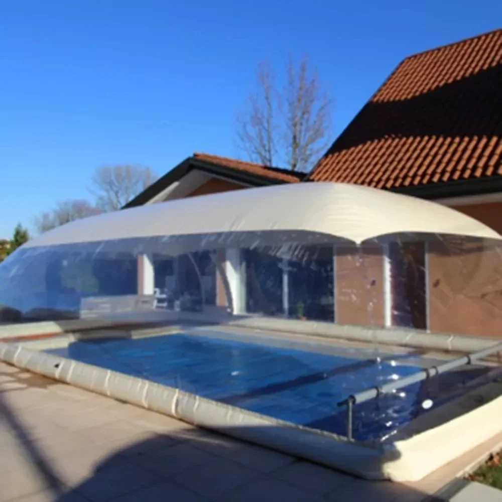 Cupola gonfiabile trasparente su misura all\'aperto della copertura della piscina con la copertura del cerchio di inverno del PVC del soffitto