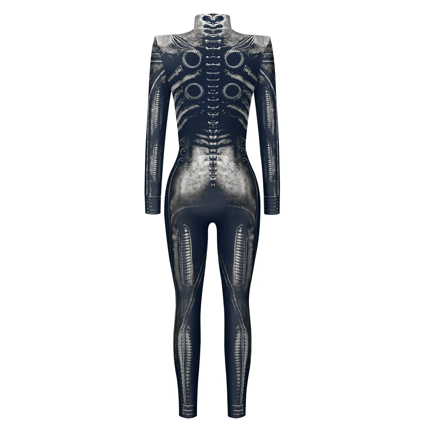 Mechanischer Roboter Punk Jumpsuit Catsuit Sexy Damen Cosplay Kostüme Zentai Performance Halloween Weihnachtsfeier Bodysuit – Detail 5
