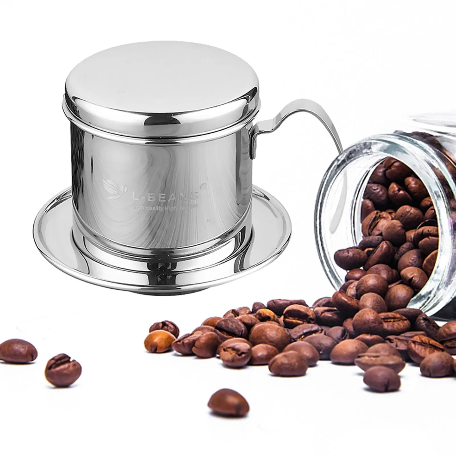 Vietnamese Coffee Drip Filter Stainless Steel Gravity Insert Dripper Single Cup Brewer for Kitchen Office Outdoors