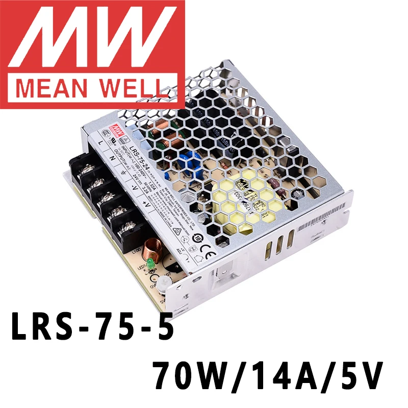 Oznacza dobrze LRS-75 zasilacz impulsowy serii Meanwell 75W PSU LRS-75-5V/12V/15V/24V/36V/48V