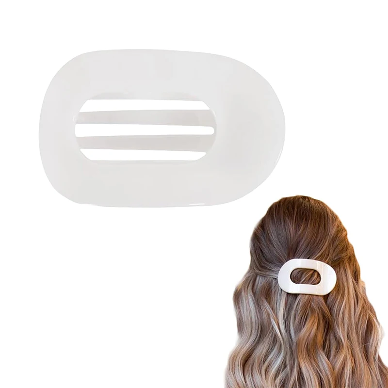 Hair Clips For Thick Hair Flat Claw Clips Strong Grip Bendable Teeth Comfortable Curved Design For All Hair Textures