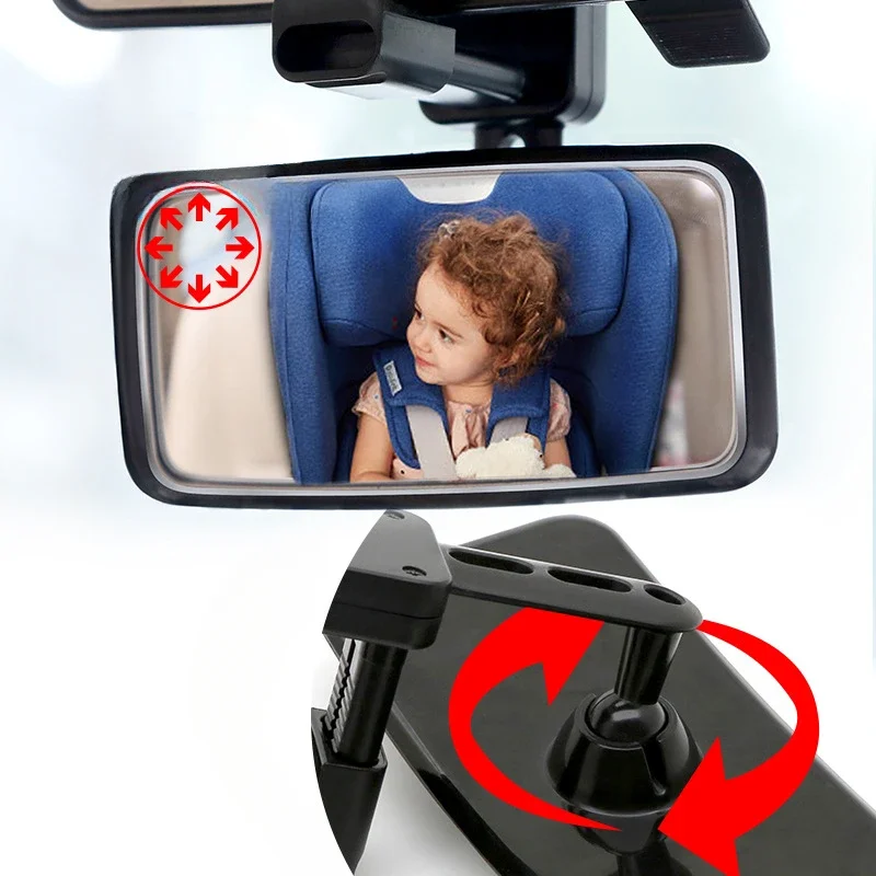 Baby Adjustable Mirror Car Interior Rear View Mirror Clip Rear Facing Mirrors For Auto Safety Driving Kids Baby Monitor Angle