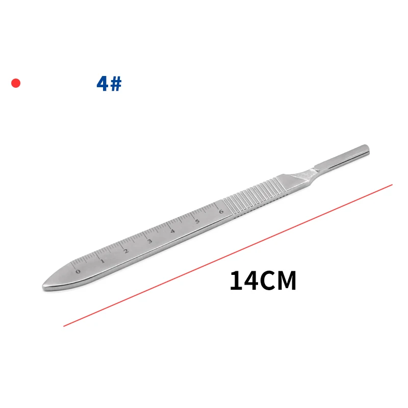 Stainless steel scalpel handle 3/4 size cutting double eyelid blade