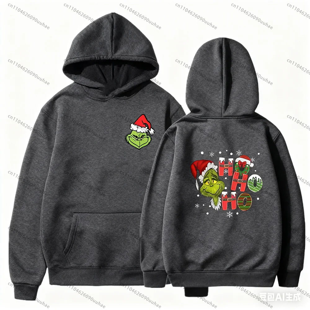 

Fashion Grentch Family Christmas Printed Hoodie Pullover Casual Hoodie Trendy Brand Couple Hoodie Sweatshirt Gift Christmas New