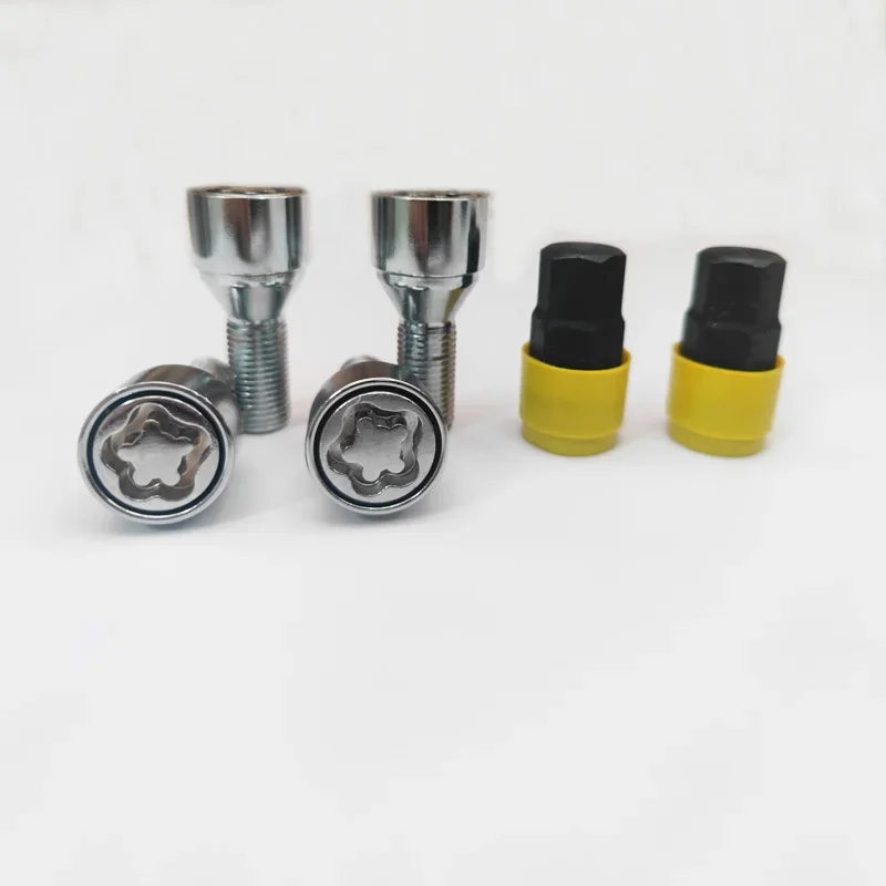 Fit For BMW E30 E36 E46 E90 M12x1.5 High Quality Anti-theft Security Steel Wheel Lock Locking Lug Bolts 28mm Shank