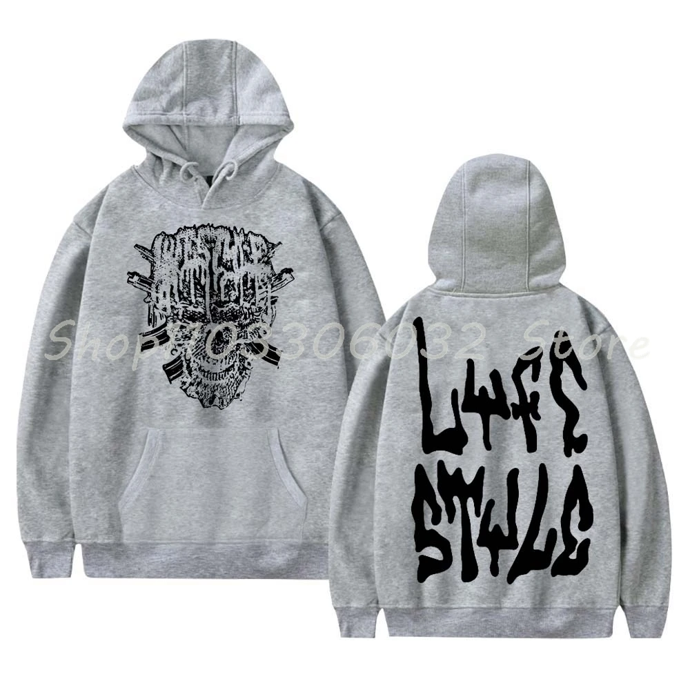 Yeat Lyfestyle 2093 ألبوم Merch هوديس للنساء والرجال سترة غير رسمية بأكمام طويلة ملابس عصرية