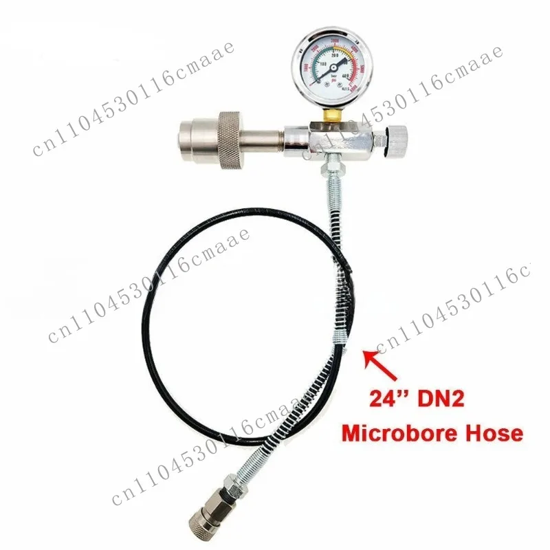 Fire Bottle Hand Tight Inflatable Connector Scba CGA347, Inflatable Valve with 60cm DN2 Hose