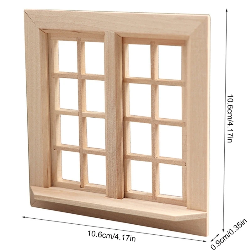 Handmade Window Miniature Panel for 1 12 Scale Dollhouses Play Toy W3JF