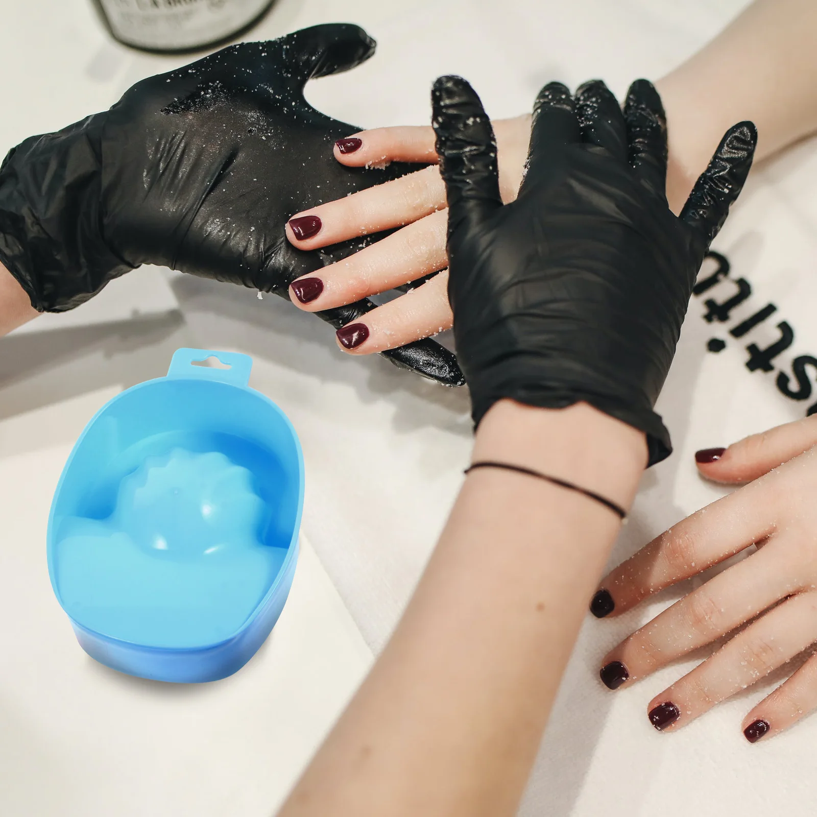 

2 Pcs Hand Soaking Bowl Polish Remover Manicure Bowls for Nail Tool Trays Plastic Electric off Fake Removal