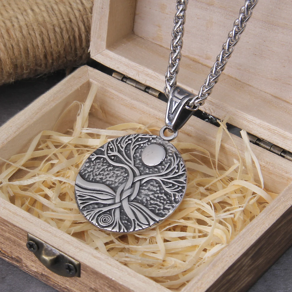 🌳 Tree of Life Pendant Necklace – Stainless Steel Amulet with 6 Style Variations 4