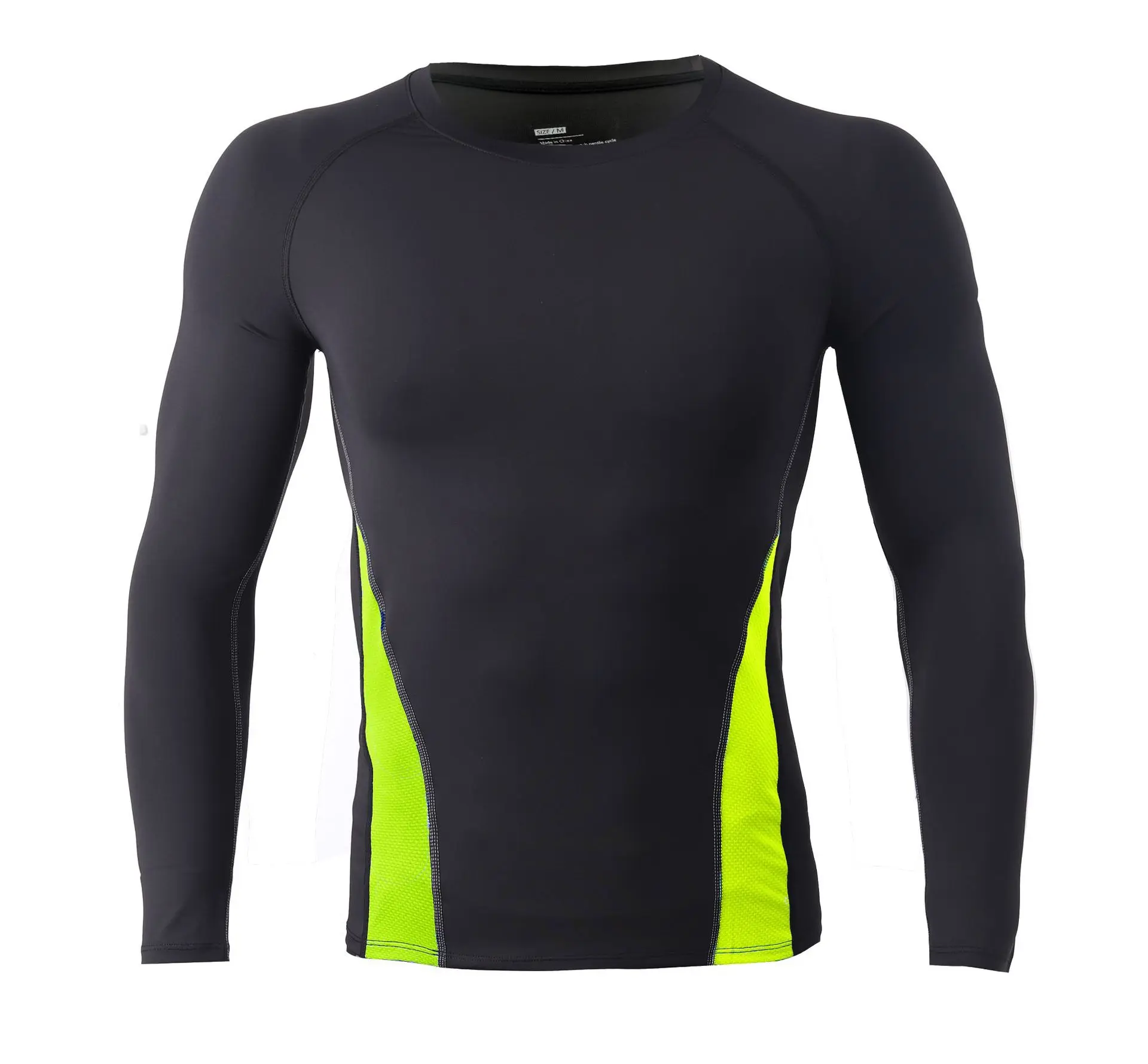 Mens Long Sleeve Compression Shirt Quick Dry Breathable Slim Fit Workout Training Shirt for Outdoor Sports and Gym Activities