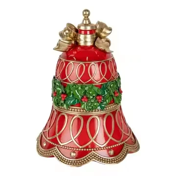 High-quality Red Christmas Bell Resin Craft Christmas Decorative Crafts Perfect Christmas Gifts and Home Decor