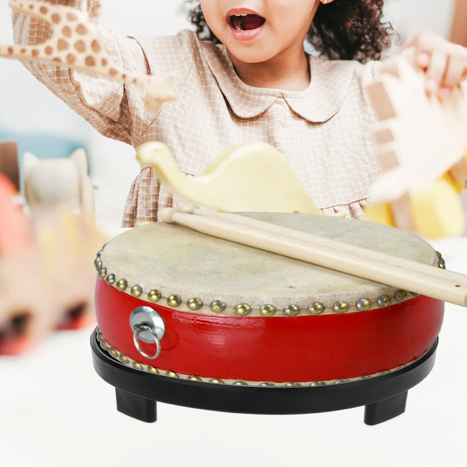 

3 Pcs Holder Ground Drum Accessories 8-inch Floor Feet Hollow Orff Accessory Child Foot Replacements