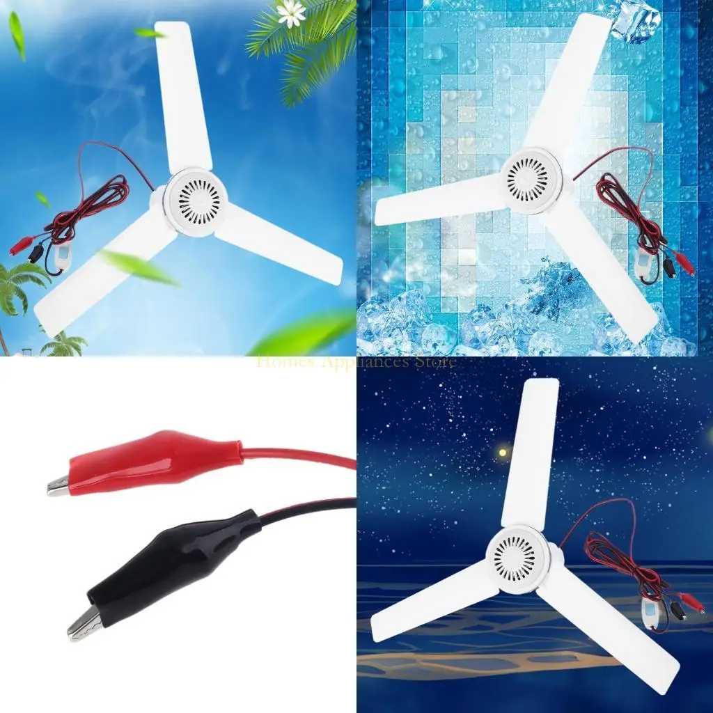 

D0AB MUTE потолочный вентилятор 19,6 дюйма для кемпинга палатка безмолвного вентилятора 12 В 24 В для открытой пешеходной с 4,7