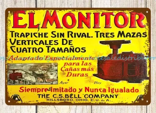 el monitor trapiche sin rival Spanish metal tin sign dining wall decor