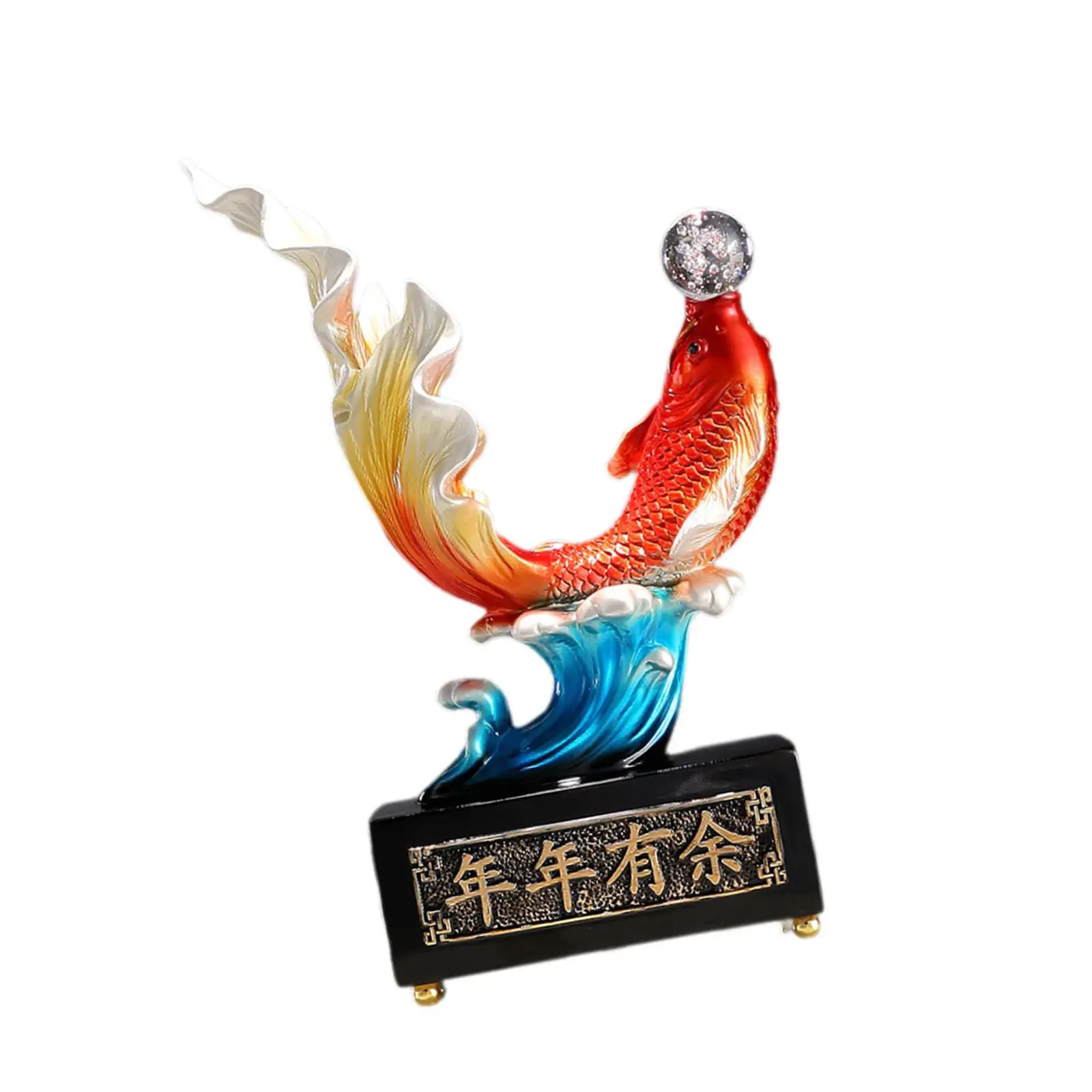 Feng Shui Carp Statue Carp Ornament for Business Opening Cabinet Collection