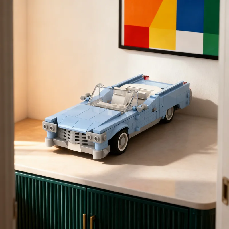 

344pcs MOC MIAMI VICE Cadillac DeVille City Champions Model Building Blocks Construction Christmas Gifts Toy Creative DIY Idea