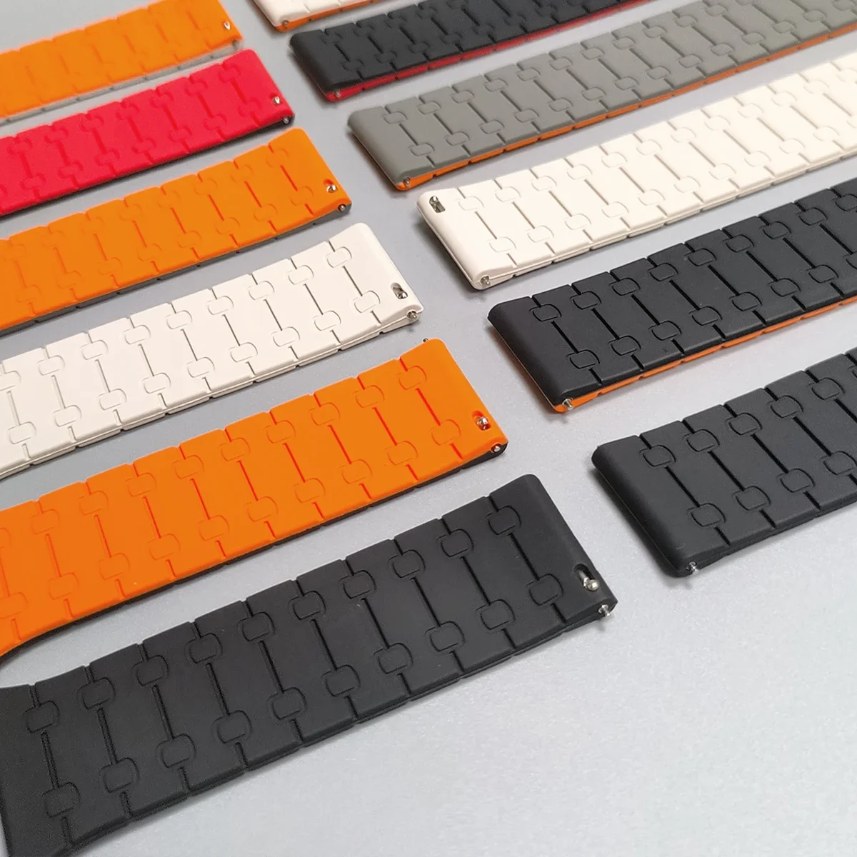 TicWatch Pro 3 용 마그네틱 스트랩 22mm TicWatch Pro/GTH2/GTW/E2 조정 가능한 시계 밴드 용 울트라 LTE/GPS 실리콘 팔찌 코레아