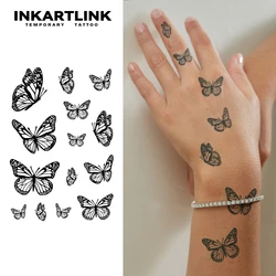 Butterfly Temporary Tattoo,Lasts To 15 Days New Technology Magic Waterproof Semi Permanent Sticker.