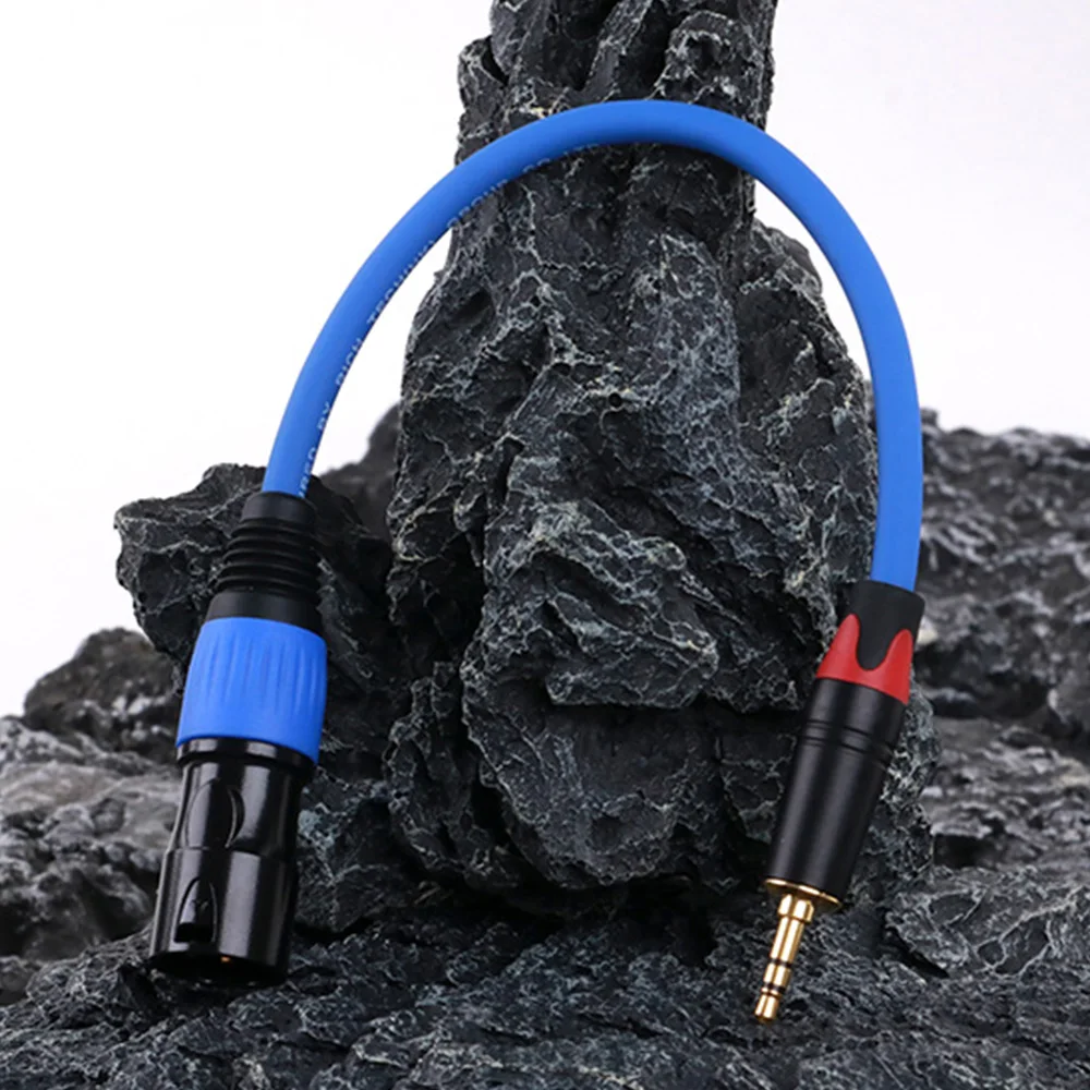 XLR to 3.5mm Cable,AUX 3.5mm Stereo Jack to 3Pin XLR Male Microphone Audio Adapter Cord for Computer SLR Camera Record Mixer