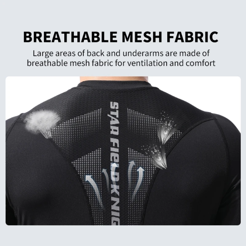 Star Field Knight Summer Mesh Breathable Motorcycle Quick Drying Underwear Women's Base Shirt Hygroscopic and Sweat Releasing