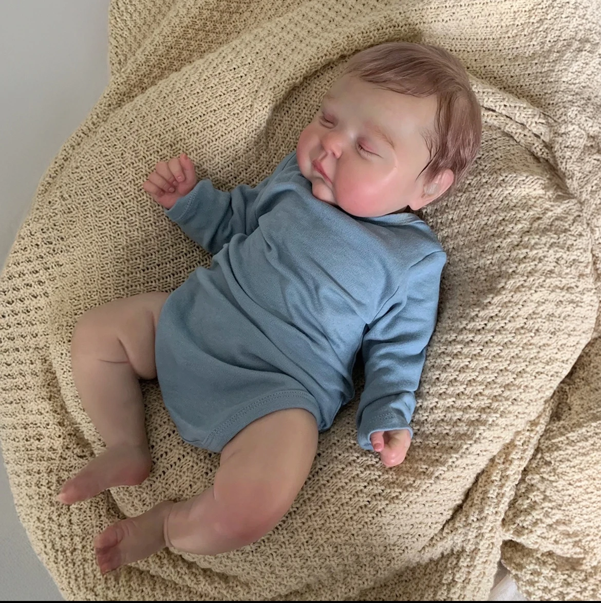

19" Reborn Baby Doll - Realistic Newborn Baby with Soft Vinyl Skin, Visible Veins, Magnetic Pacifier - Perfect Playmate for Kids