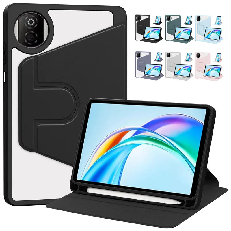 For Huawei Honor Pad X7 8.7 inch 2025 Case Acrylic Rotating Stand Transparent Back funda JMS-W09/JMS-L09 8.7